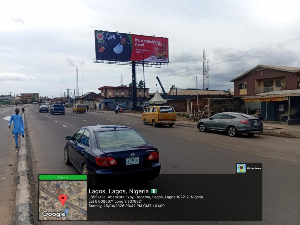 ALONG LAGOS ABEOKUTA EXPRESSWAY OPPOSITE ZENITH BANK BY PAKO BUS-STOP NEAR DOPEMU MARKET FTFIKEJA TO IYANA IPAJA