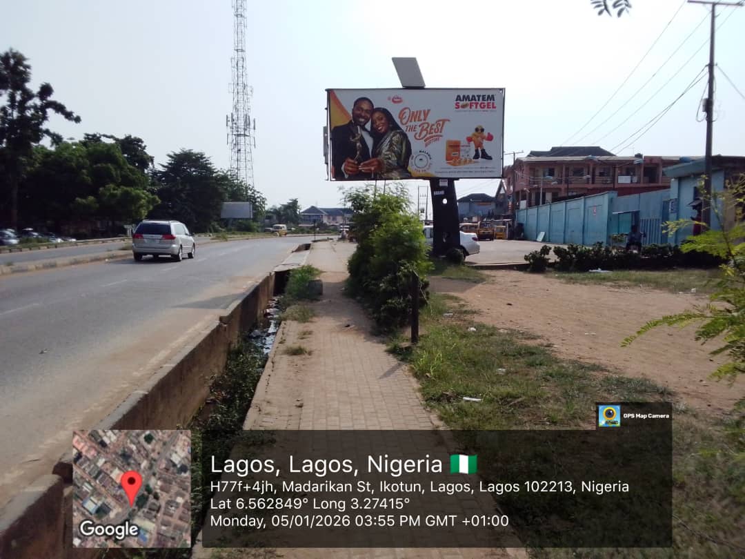 A VERY STRATEGIC 48 SHEET BOARD AT IKOTUN