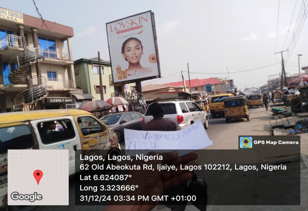 Portrait Billboard at Agege Market road, Agege Lagos